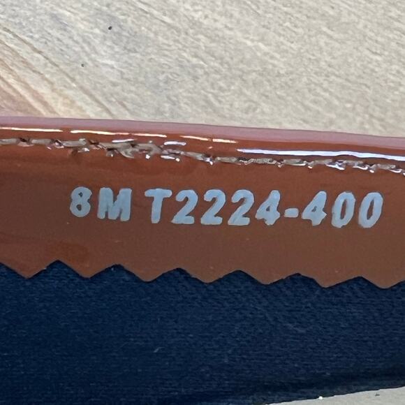 Trotters Womens Liz Tassel Loafers Navy Leather Brown Comfort Flat Shoes Sz 8M - Picture 6 of 11